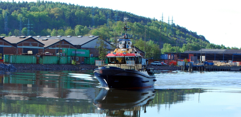 Fotad under inspektionsresa på Göta älv, 2011