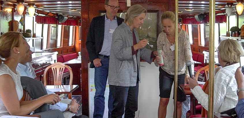 Delegationen för Göta älvs resa längs med älven den 20 augusti 2018.