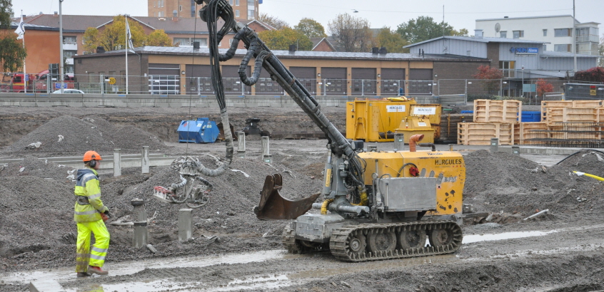 Markarbete, centralt i Norrköping