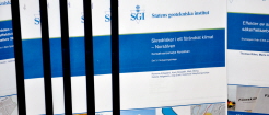 Flera uppställda rapporter publicerade i vår rapportserie SGI Publikation.
