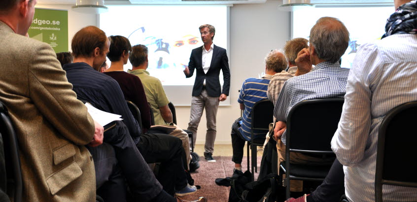 Inspirationsföreläsare Teo Härén om kreativitet, under informations- och matchmakingmöte Tuffo 20160616. Plats: Konferens 7a, Stockholm.
